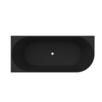 Arcqua - Pinto back to wall ligbad 180x80 mat zwart links
