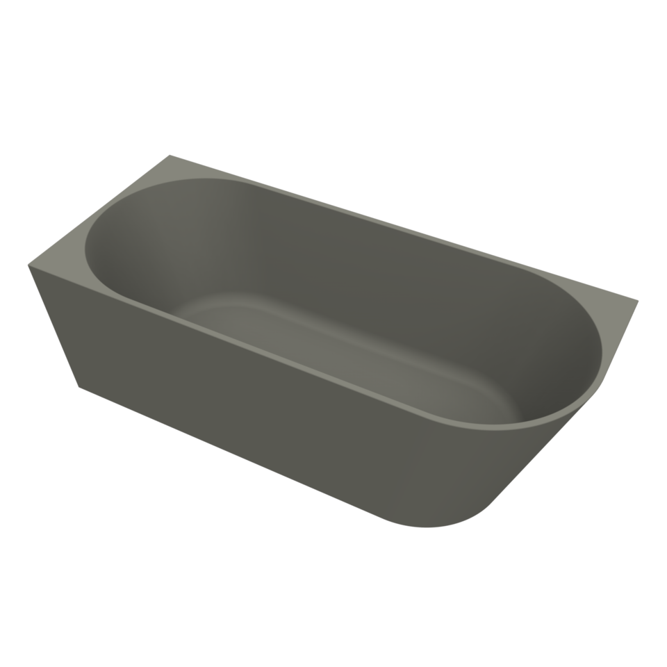 Arcqua - Pinto back to wall ligbad 180x80 mat beton links