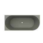 Arcqua - Pinto back to wall ligbad 180x80 mat beton links