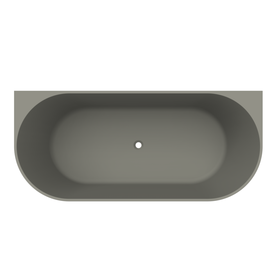 Arcqua - Pinto back to wall ligbad 170x73 mat beton