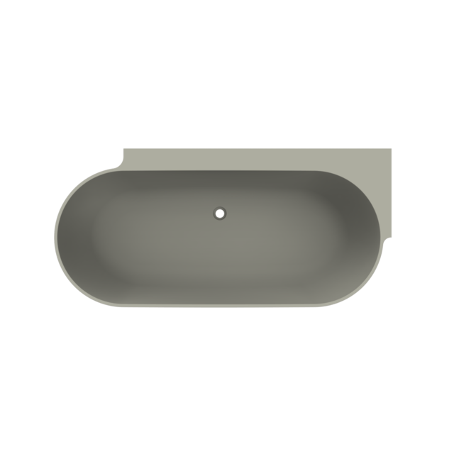 Arcqua - Havana back to wall ligbad 170x80 mat beton links