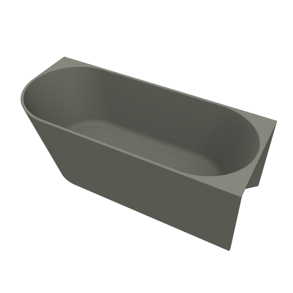 Arcqua - Pinto back to wall ligbad 160x70 mat beton rechts