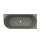 Arcqua - Pinto back to wall ligbad 160x70 mat beton rechts