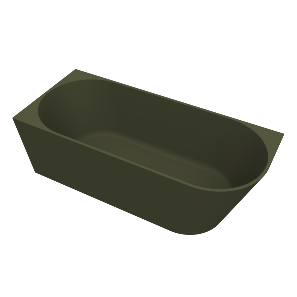 Arcqua - Pinto back to wall ligbad 180x80 mat groen links