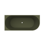Arcqua - Pinto back to wall ligbad 180x80 mat groen links