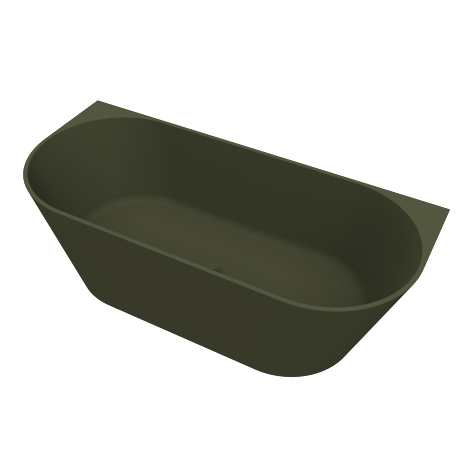 Arcqua - Pinto back to wall ligbad 170x73 mat groen