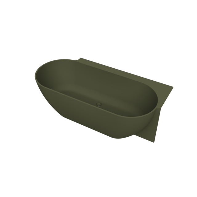 Arcqua - Havana back to wall ligbad 170x80 mat groen links