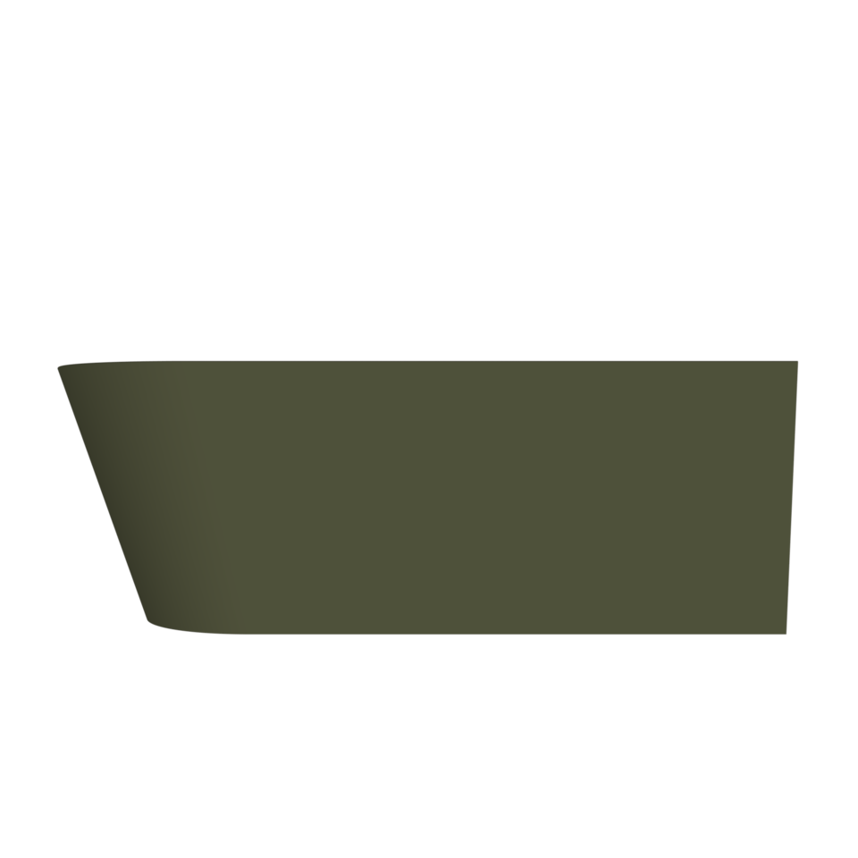 Arcqua - Pinto back to wall ligbad 180x80 mat groen rechts