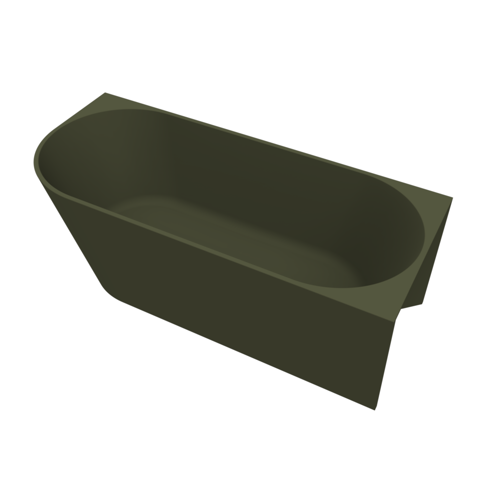 Arcqua - Pinto back to wall ligbad 180x80 mat groen rechts