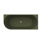 Arcqua - Pinto back to wall ligbad 180x80 mat groen rechts