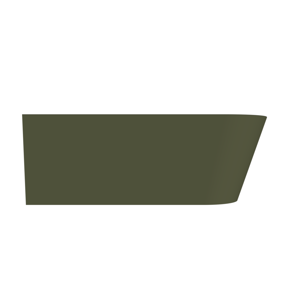 Arcqua - Pinto back to wall ligbad 170x73 mat groen links