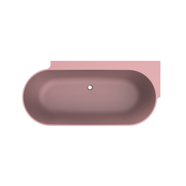 Arcqua - Havana back to wall ligbad 170x80 mat roze links