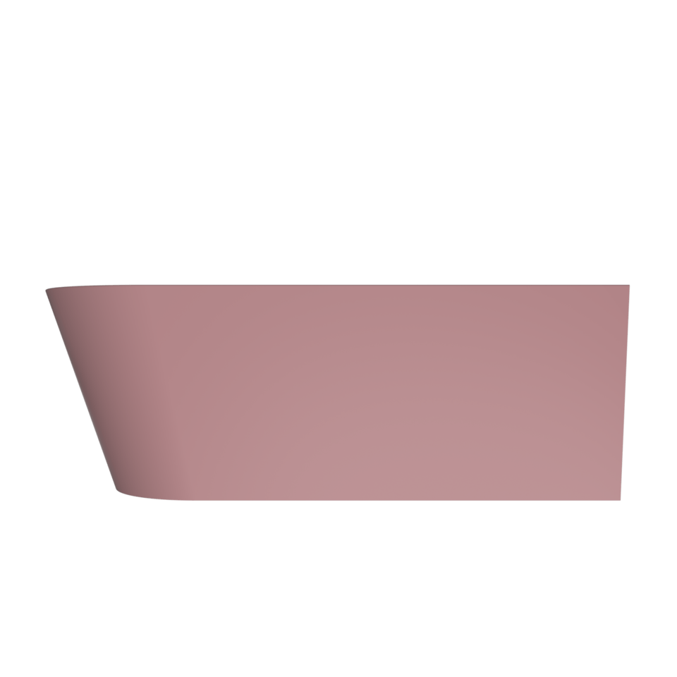 Arcqua - Pinto back to wall ligbad 160x70 mat roze rechts