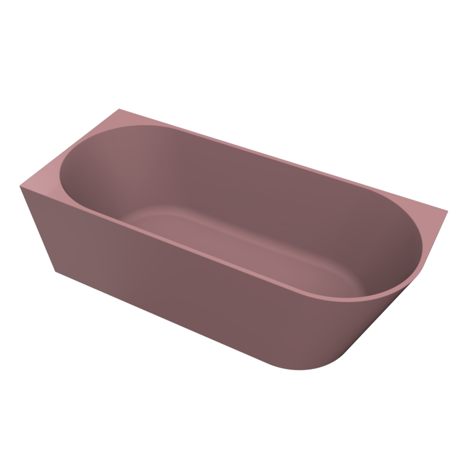 Arcqua - Pinto back to wall ligbad 160x70 mat roze links