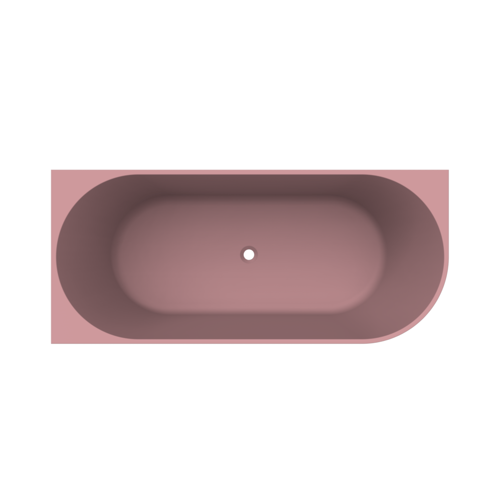 Arcqua - Pinto back to wall ligbad 170x73 mat roze links