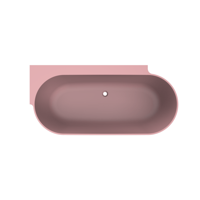 Arcqua - Havana back to wall ligbad 170x80 mat roze