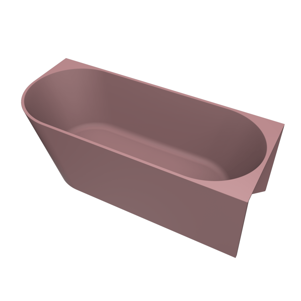 Arcqua - Pinto back to wall ligbad 170x73 mat roze rechts