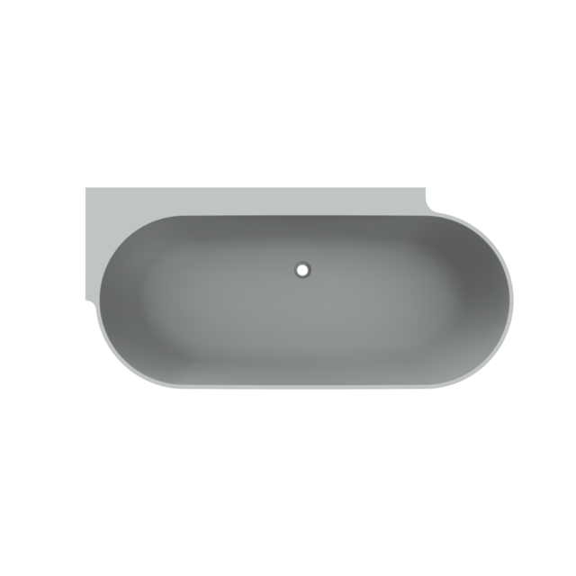 Arcqua - Havana back to wall ligbad 170x80 mat grijs