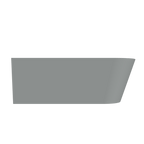 Arcqua - Pinto back to wall ligbad 160x70 mat grijs links