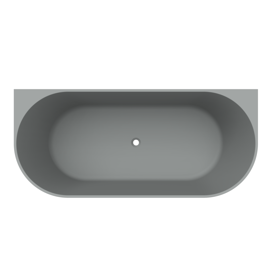 Arcqua - Pinto back to wall ligbad 180x80 mat grijs