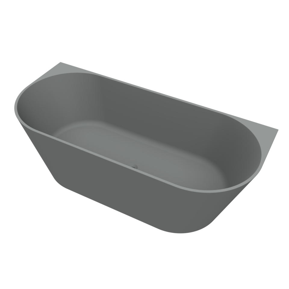 Arcqua - Pinto back to wall ligbad 160x70 mat grijs