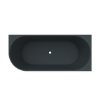 Arcqua - Pinto back to wall ligbad 180x80 mat antraciet rechts