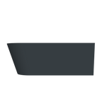 Arcqua - Pinto back to wall ligbad 160x70 mat antraciet rechts