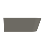 Arcqua - Pinto back to wall ligbad 160x70 mat quartz grijs links