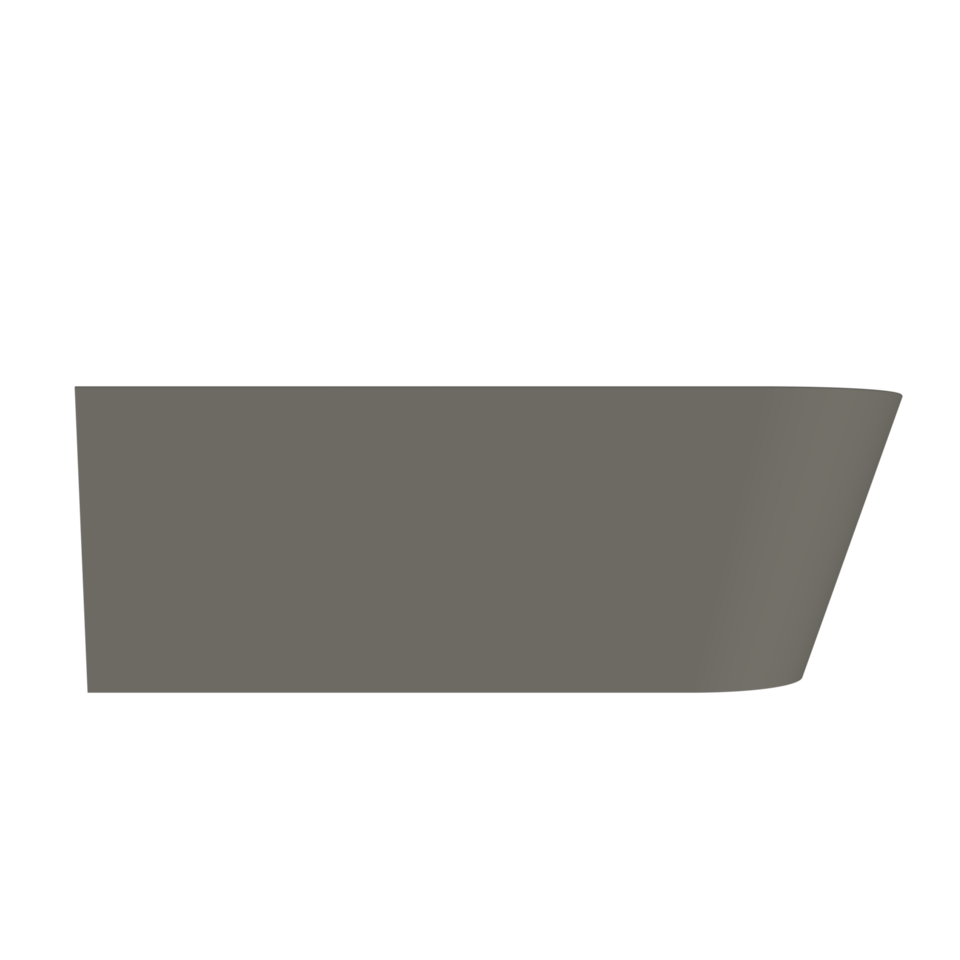 Arcqua - Pinto back to wall ligbad 160x70 mat quartz grijs links