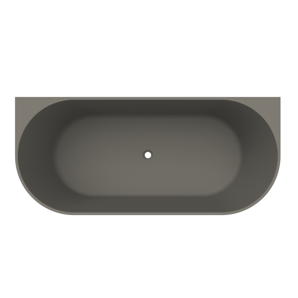 Arcqua - Pinto back to wall ligbad 170x73 mat quartz grijs