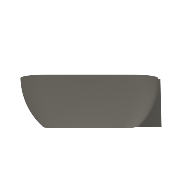 Arcqua - Havana back to wall ligbad 170x80 mat quartz grijs links