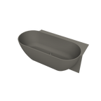 Arcqua - Havana back to wall ligbad 170x80 mat quartz grijs links