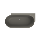 Arcqua - Havana back to wall ligbad 170x80 mat quartz grijs links