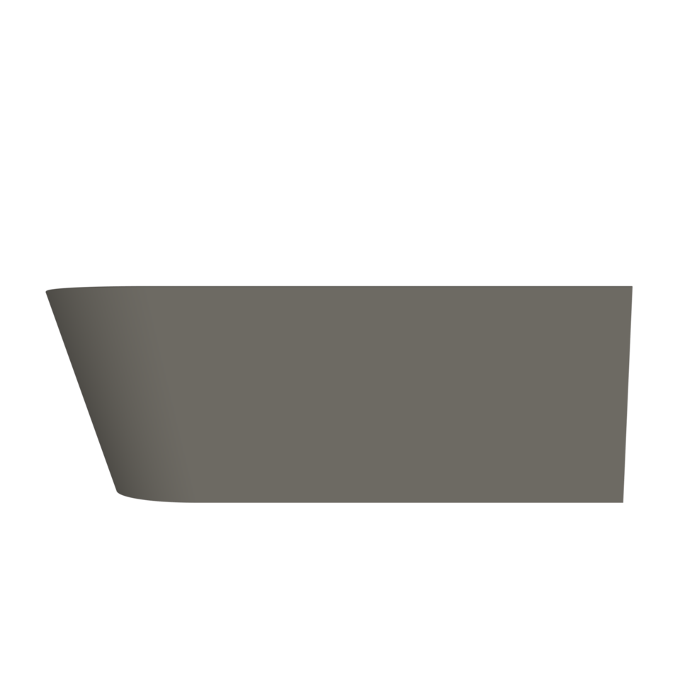 Arcqua - Pinto back to wall ligbad 160x70 mat quartz grijs rechts
