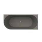 Arcqua - Pinto back to wall ligbad 160x70 mat quartz grijs rechts