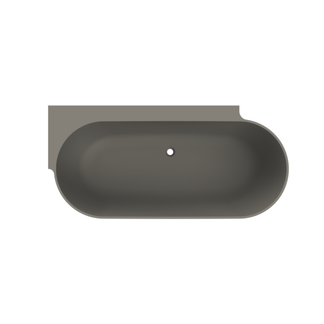 Arcqua - Havana back to wall ligbad 170x80 mat quartz grijs