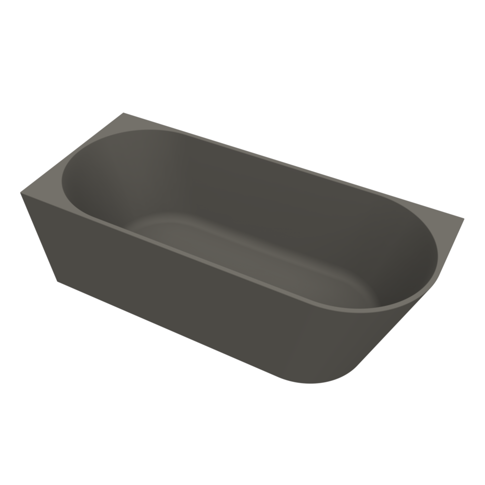 Arcqua - Pinto back to wall ligbad 170x73 mat quartz grijs links