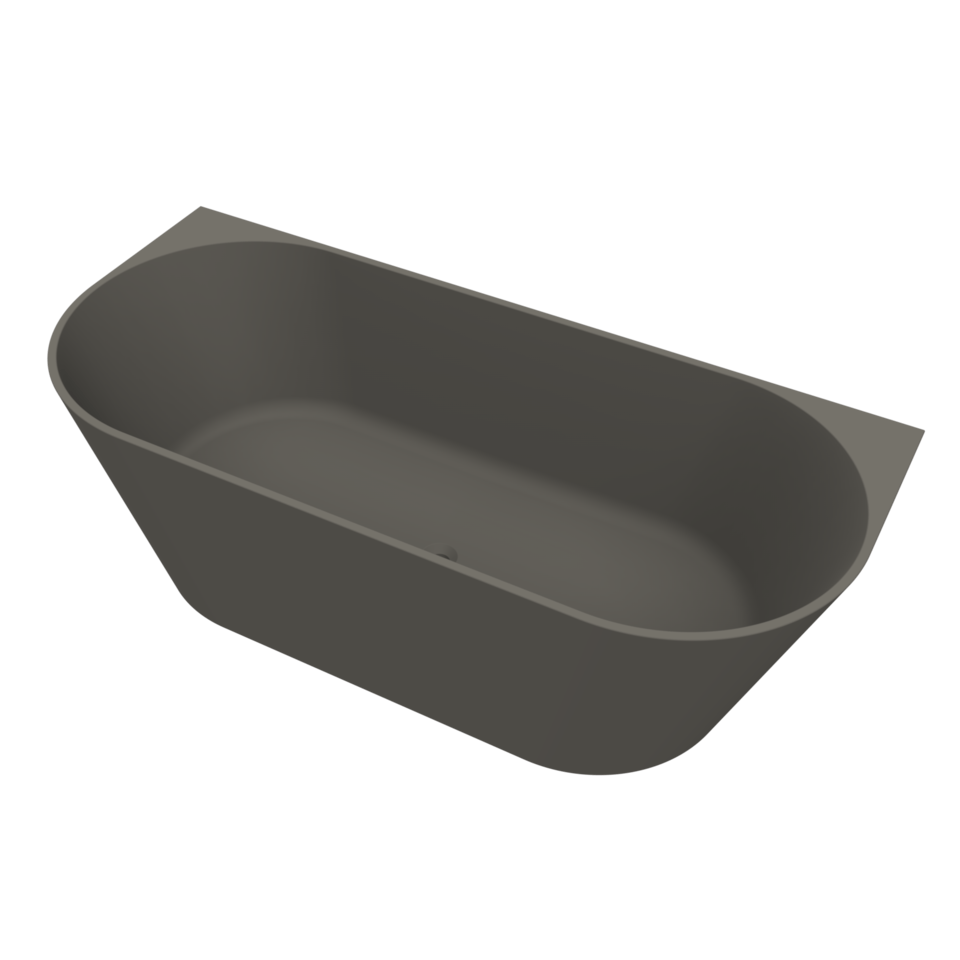 Arcqua - Pinto back to wall ligbad 160x70 mat quartz grijs