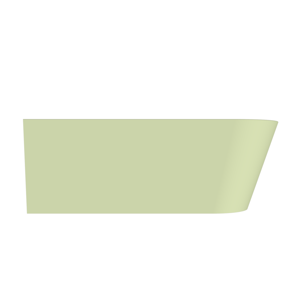 Arcqua - Pinto back to wall ligbad 180x80 mat pastel groen links