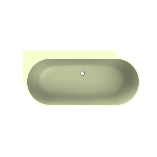 Arcqua - Havana back to wall ligbad 170x80 mat pastel groen