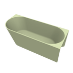 Arcqua - Pinto back to wall ligbad 160x70 mat pastel groen rechts