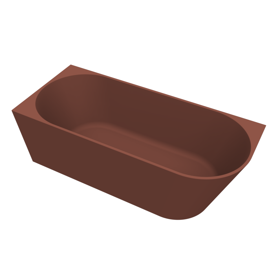 Arcqua - Pinto back to wall ligbad 160x70 mat terracotta links
