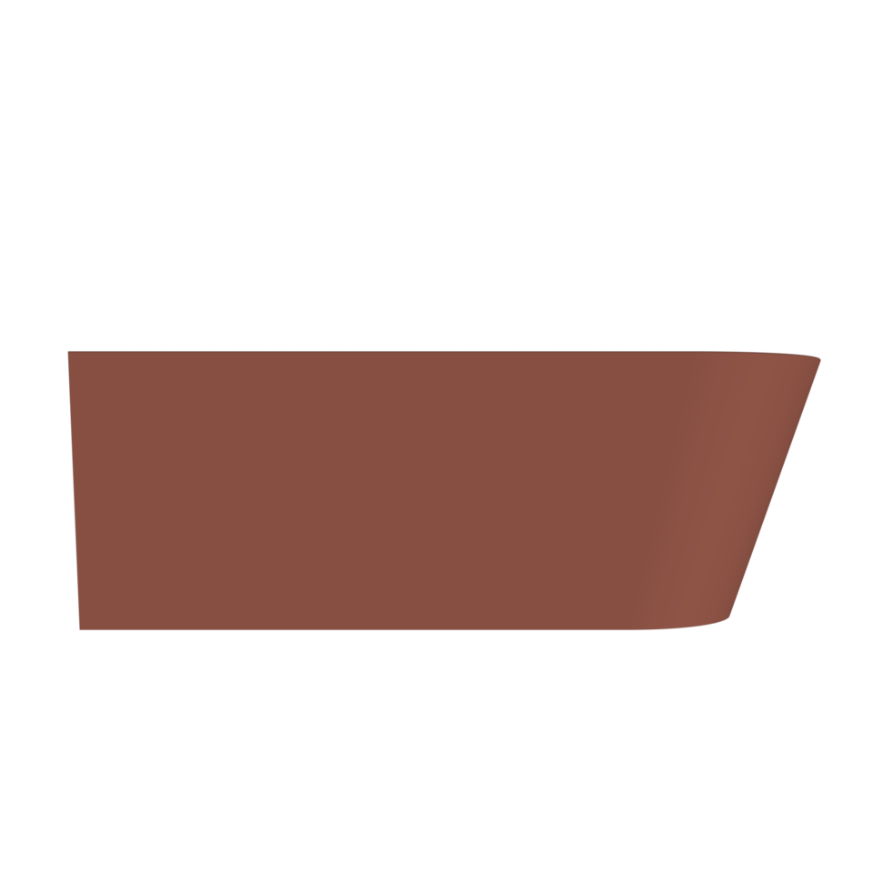 Arcqua - Pinto back to wall ligbad 180x80 mat terracotta links