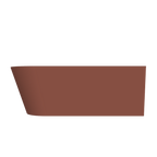 Arcqua - Pinto back to wall ligbad 160x70 mat terracotta rechts