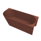 Arcqua - Pinto back to wall ligbad 160x70 mat terracotta rechts