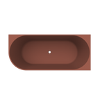 Arcqua - Pinto back to wall ligbad 160x70 mat terracotta rechts