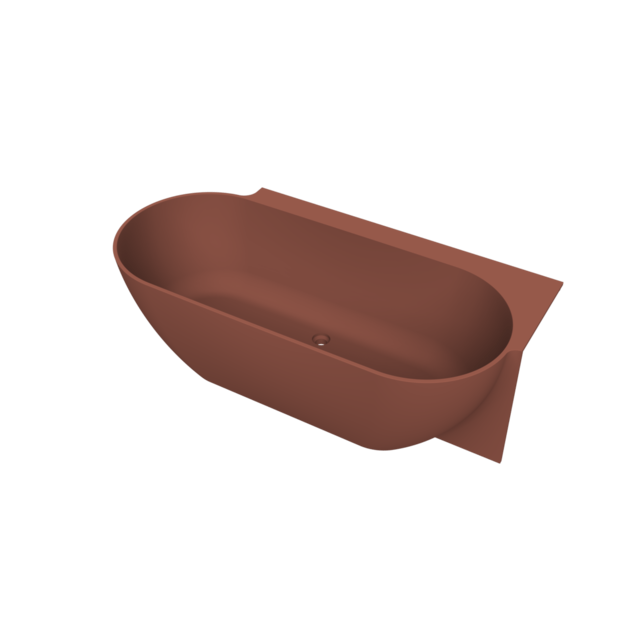 Arcqua - Havana back to wall ligbad 170x80 mat terracotta links