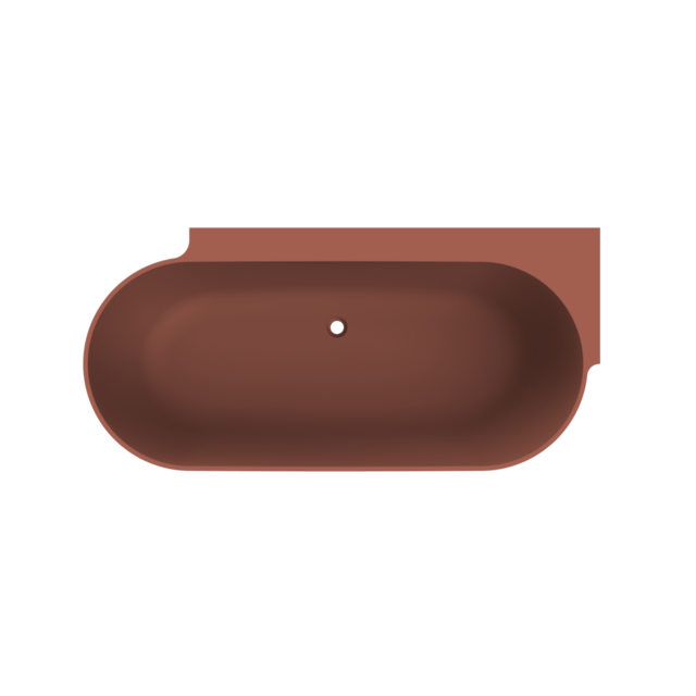 Arcqua - Havana back to wall ligbad 170x80 mat terracotta links