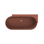 Arcqua - Havana back to wall ligbad 170x80 mat terracotta links