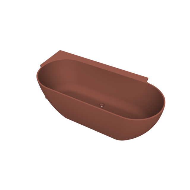 Arcqua - Havana back to wall ligbad 170x80 mat terracotta